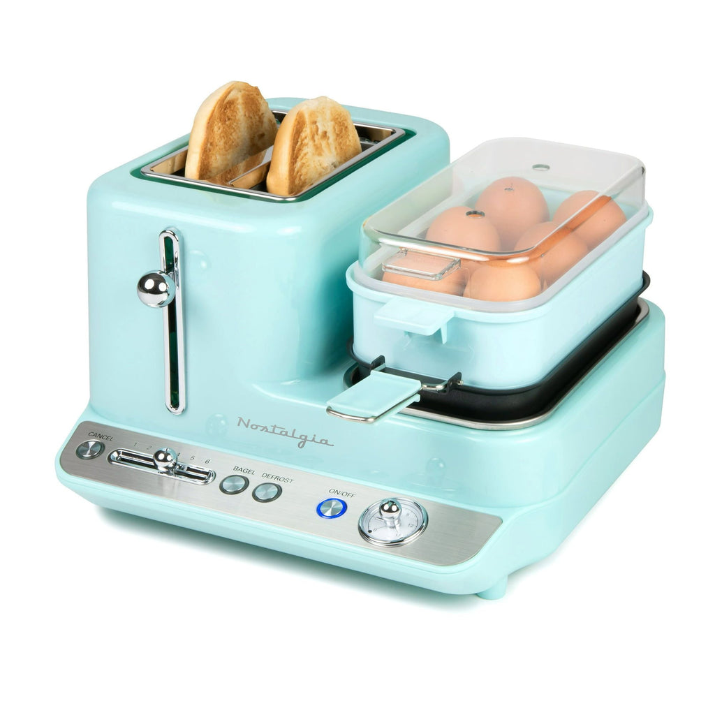 Nostalgia CLBS3AQ Retro 3-in-1 Breakfast Station, Aqua EasyOptionXY LLC
