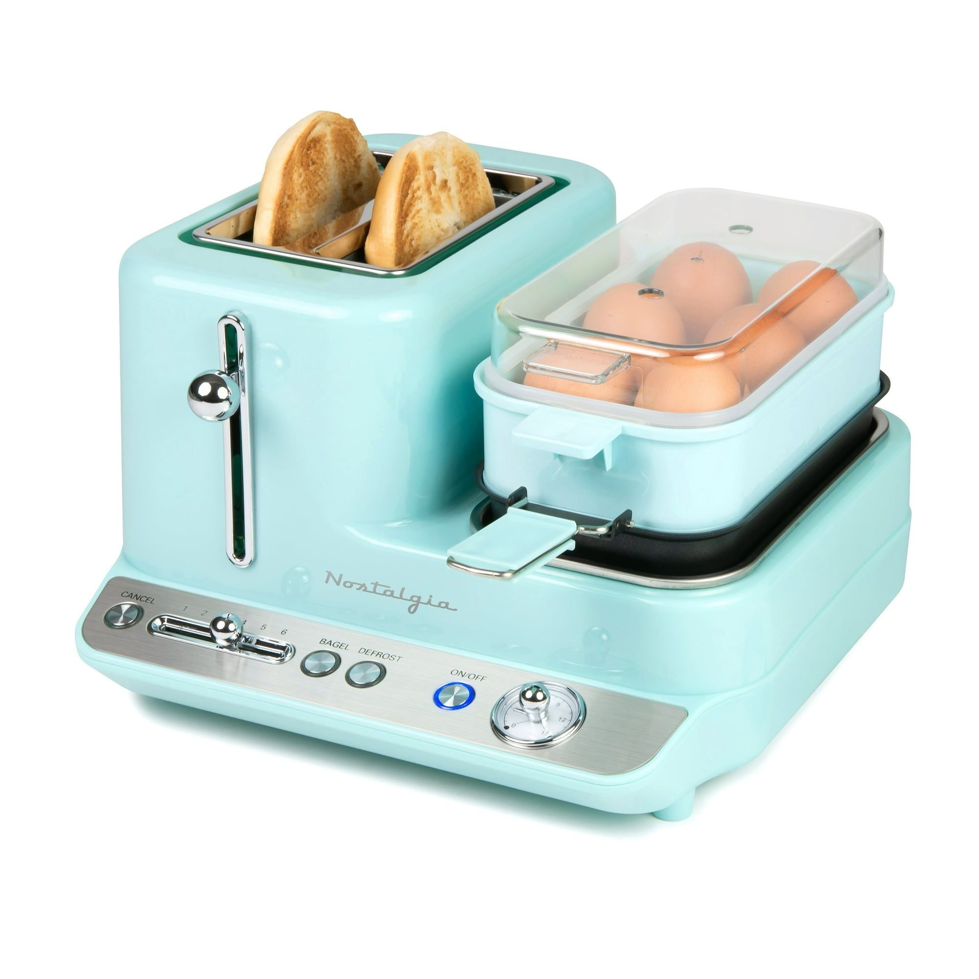 Nostalgia CLBS3AQ Retro 3-in-1 Breakfast Station, Aqua EasyOptionXY LLC