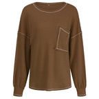 Women's Long-sleeved T-shirt Loose Long-sleeved Sweater