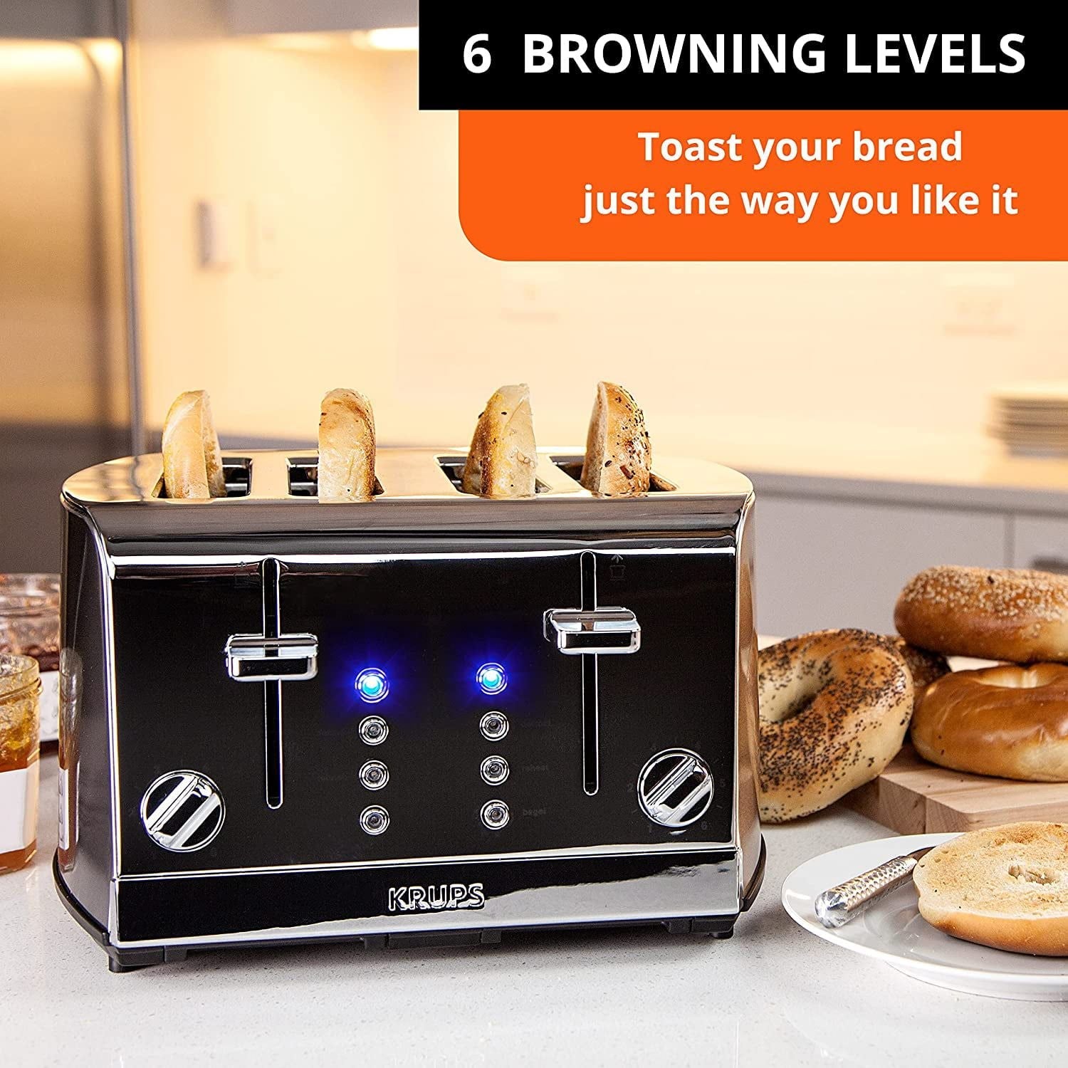 KRUPS KH734D51 4 Slice Toaster EasyOptionXY LLC