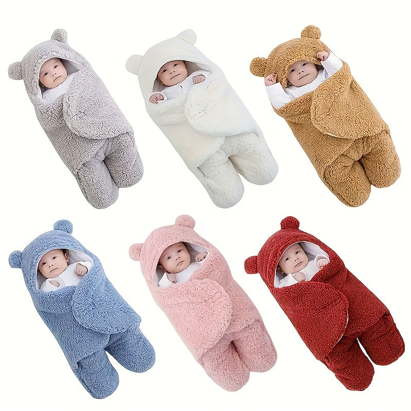 1pc Velvet Sleeping Bag, Cute Bear Shape Wrap Blanket, Christmas, Halloween, Thanksgiving Gift Lootquake LLC