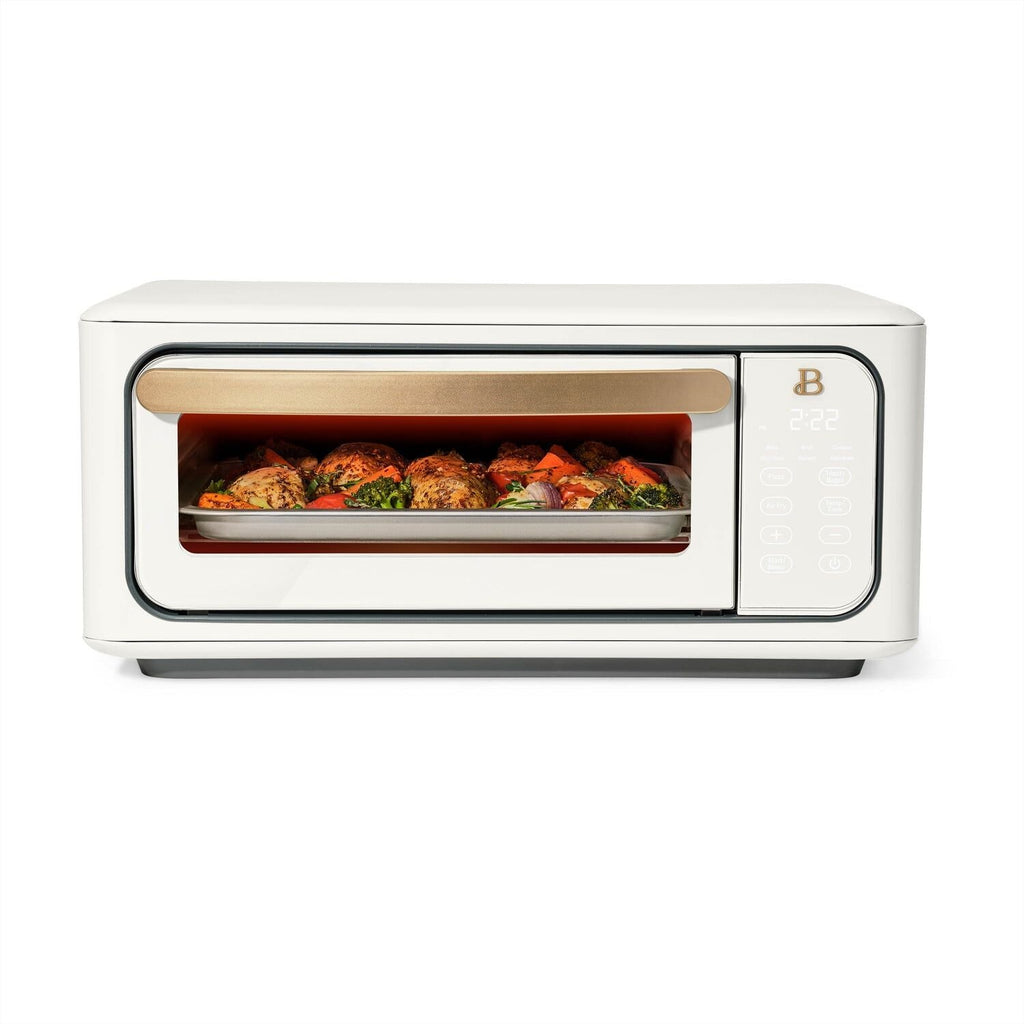 Beautiful Infrared Air Fry Toaster Oven, 9-Slice, 1800 W, White Icing by Drew Barrymore EasyOptionXY LLC