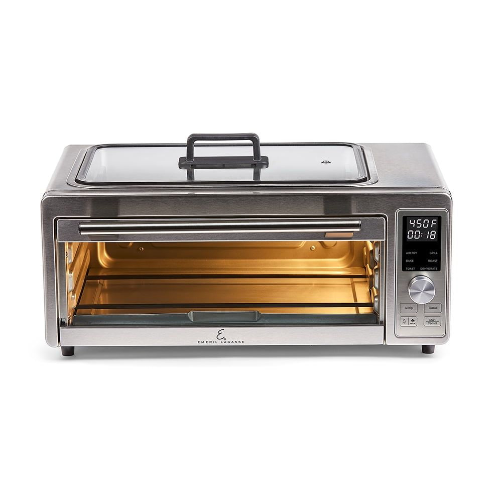 Emeril Lagasse Power Grill 360 Plus, 6-in-1 Electric Indoor Grill and Air Fryer Toaster Oven with Smokeless Technology, XL Family-Size Capacity EasyOptionXY LLC