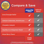 Equate Extra Strength Heartburn Relief and Gas Relief Chews; Mixed Berry; 54 Count