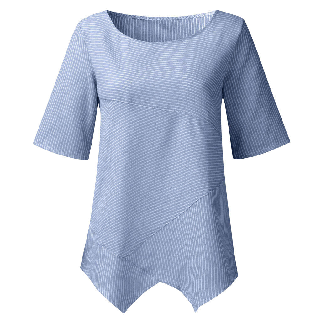 Striped sleeves T-shirt for Women Pi-Mart
