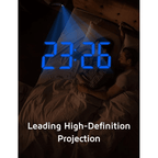 Mpow Projection Alarm Clock, Digital Clock with 180¡ã Rotatable Projector, 3-Level Brightness, Progressive Volume, USB Charger, Battery Backup, 9mins Snooze, 12/24H, Digital Alarm Clock for Bedroom