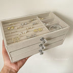 Multi-layer anti-oxidation jewelry box, earrings necklace bracelet jewelry storage box large capacity - SJB-DIAMOND ELITES