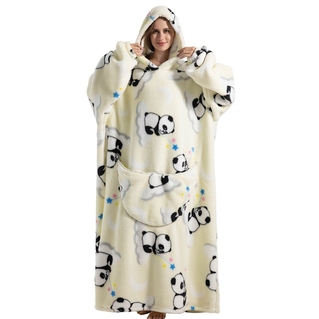 Cozy Shearling Wearable Blanket Hoodie - Soft, Warm Plush Sweatshirt with Large Pocket for Adults, Machine Washable, Comfy, Hoodie Blanket Lootquake LLC