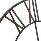 Solange Round Analog Metal Wall Clock - 30" Dark Brown EasyOptionXY LLC