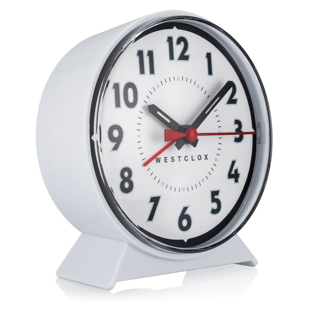Westclox Retro Style Analog Mechanical Keywound Bedside or Desk Alarm Clock - White Dial EasyOptionXY LLC