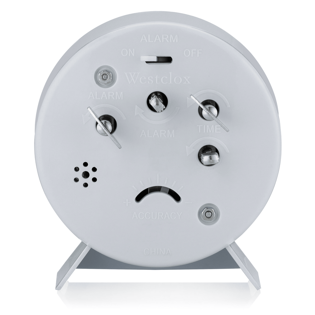 Westclox Retro Style Analog Mechanical Keywound Bedside or Desk Alarm Clock - White Dial EasyOptionXY LLC