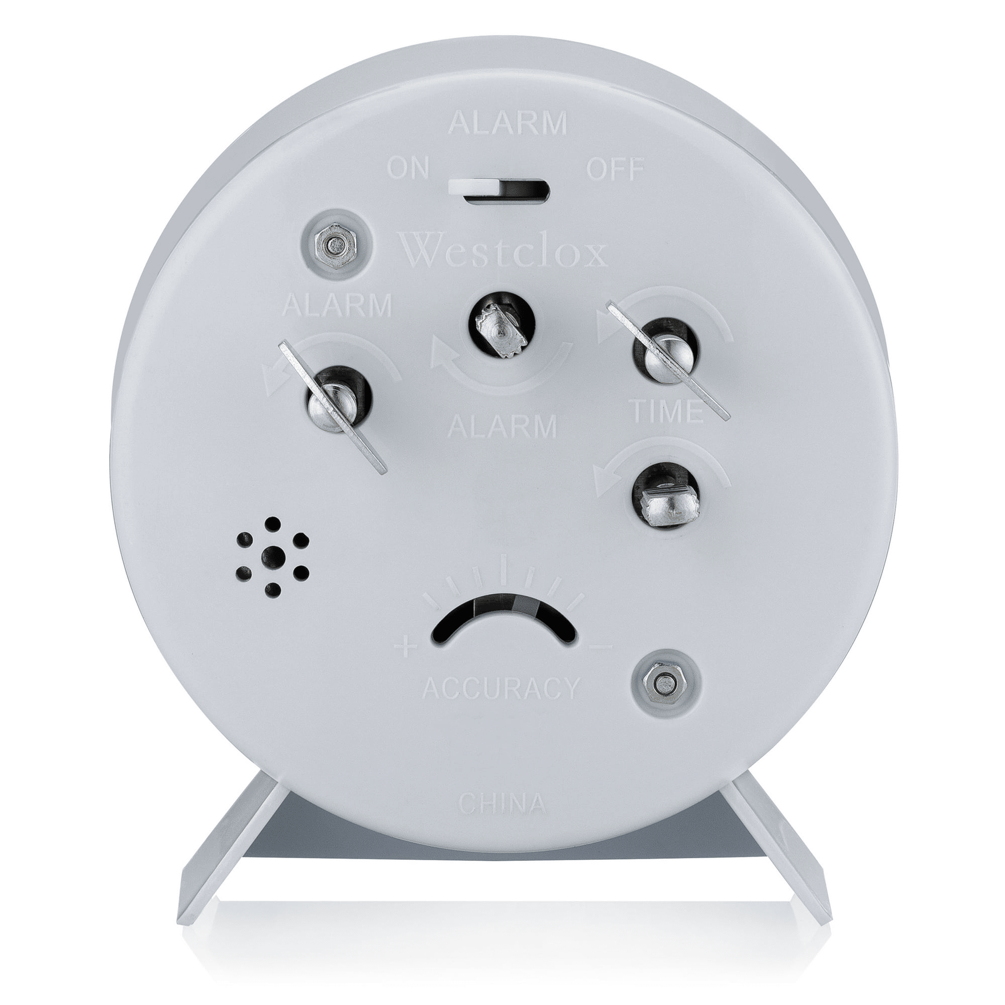 Westclox Retro Style Analog Mechanical Keywound Bedside or Desk Alarm Clock - White Dial EasyOptionXY LLC