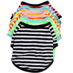 Stripe Spring Dog T-shirt Soft Small Medium Dog Puppy Clothing Shirt Vest Printed Pet Dog Puppy Vest T-shirt Dog Cloth Pi-Mart