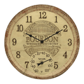 Taylor 14-inch Bourbon Barrel Clock with Thermometer