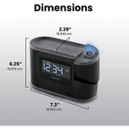 HoMedics Sound Machines LCD Alarm Clock, with Relaxation and nature Sounds, Black HDS-5080 EasyOptionXY LLC