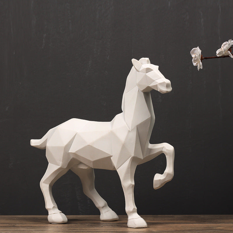 Nordic Minimalist Modern Origami  Horse Ornaments Lootquake LLC