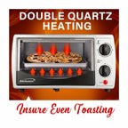 Brentwood Appliances TS-345B Stainless Steel 4 Slice Toaster Oven - Black, Silver EasyOptionXY LLC