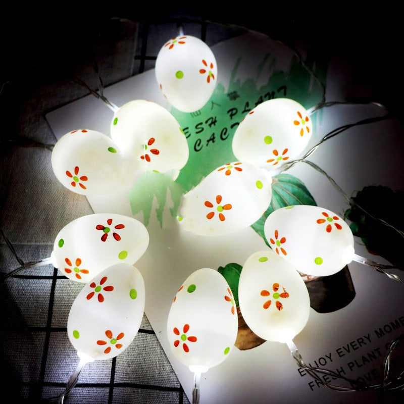 Colorful Flower Dot Easter Egg String Lights Pi-Mart