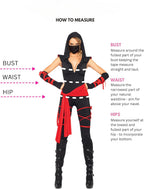 Women's 4 Pc Deadly Ninja Costume Halloween deadpool - SJB-DIAMOND ELITES
