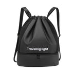 Sports fitness backpack, wet and dry separation swimming backpack purse, short trip waterproof portable backpack