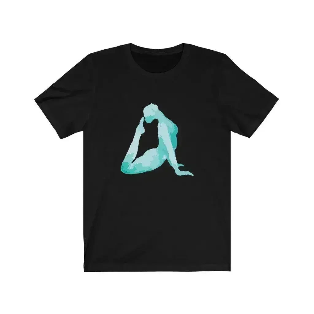 Yoga Backward Bend Print Jersey Short Sleeve Tee Femstylo