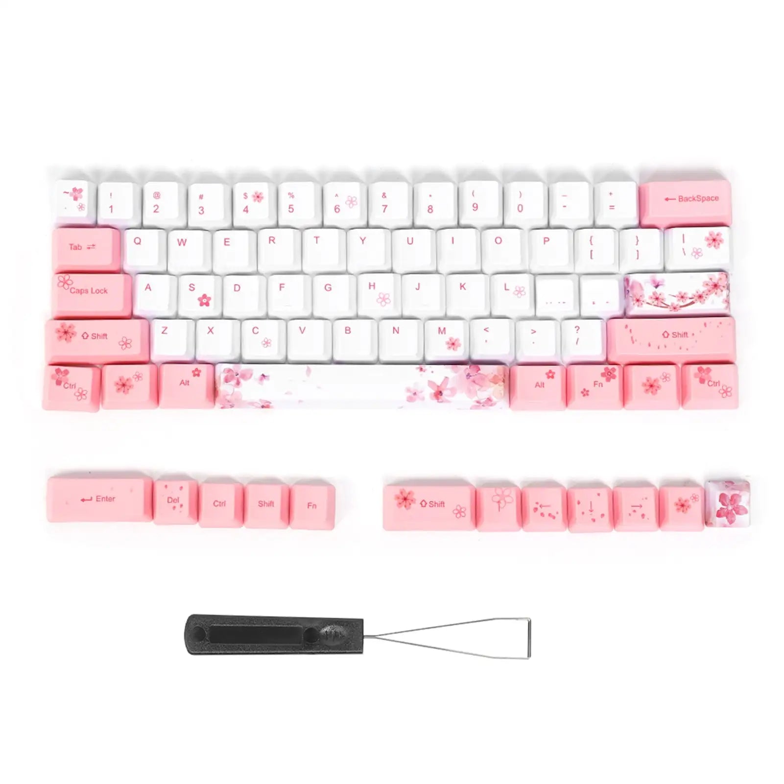 PBT Mechanical Keycaps with Cherry Blossom Design - SJB-DIAMOND ELITES