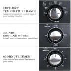 Dubbin Small Toaster Oven Countertop, Black EasyOptionXY LLC