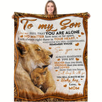 Soft & Cozy 1pc Flannel Throw Blanket - Warm Couch & Bed Accessory - Perfect Mom to Son Gift for Birthday, Graduation Lootquake LLC