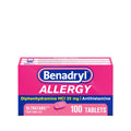 Benadryl Ultratabs Antihistamine Cold & Allergy Relief Tablets; 100 Count