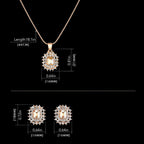 Rhinestone watch earring necklace Pi-Mart