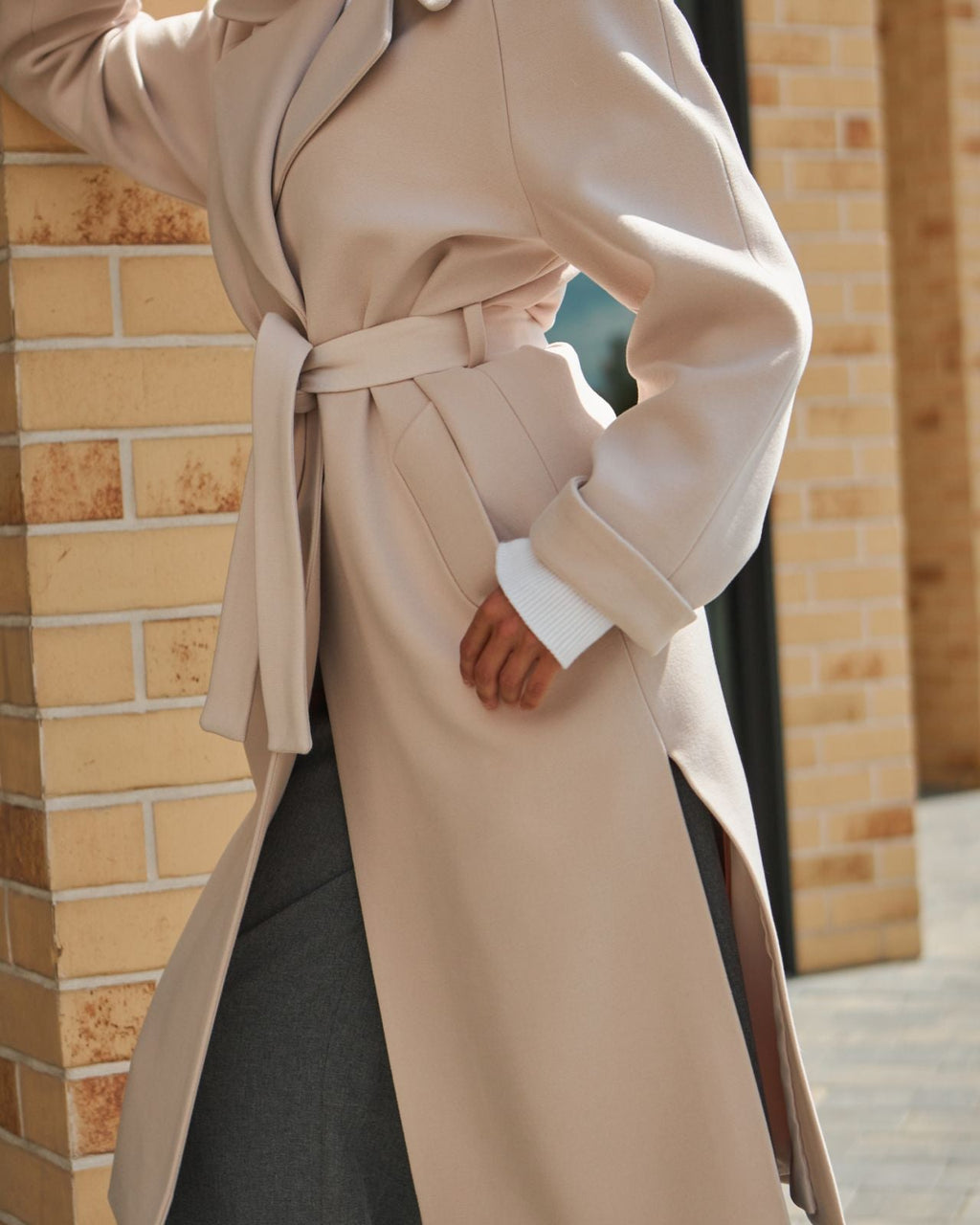 Adenur Classic Wool Blend Overcoat in Ivory - SJB-DIAMOND ELITES