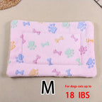 All-Season Dirt-Resistant Rectangular Pet Blanket - Comfortable Dog Paw Heart Print Pet Bed, 1pc Lootquake LLC