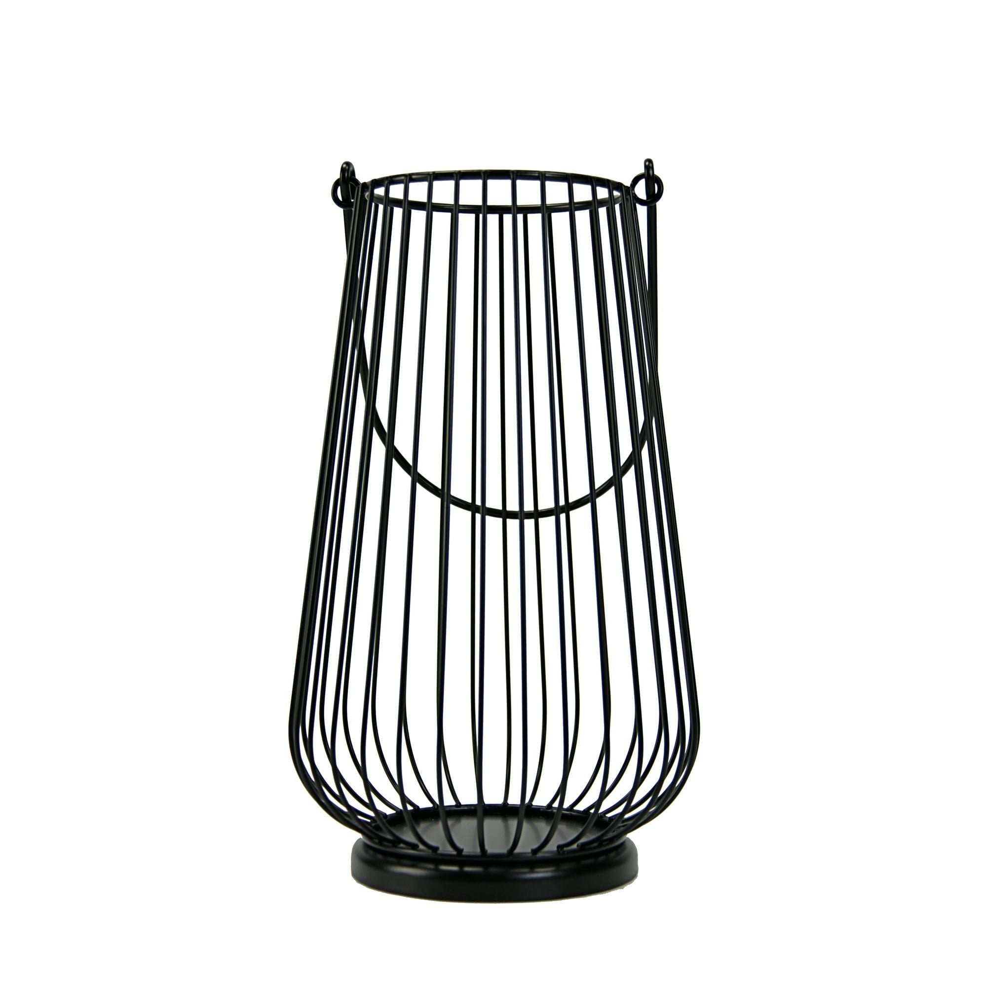 Mainstays 12" Metal Wire Candle Holder Lantern, Black EasyOptionXY LLC