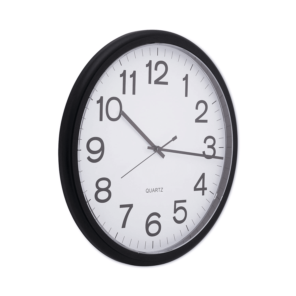 Universal UNV11641 13.5 in. Round Wall Clock - Black Case EasyOptionXY LLC