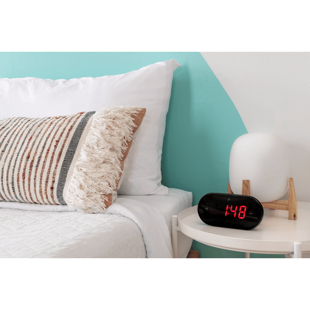 GPX LED Digital Radio/Dual Alarm Clock, C253B, Black