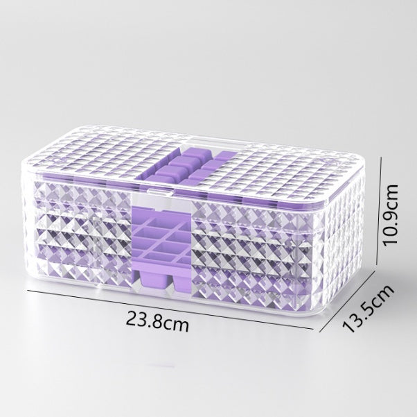 Large New Silicone Square Ice Mold Ice Cube Trays Lid Mold Storage Box Creative Tool Ice Cube Maker Cool Drinks Kitchen Bar Pi-Mart