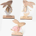 Creative Easter Bunny Woodwork Desktop Decoration Pi-Mart