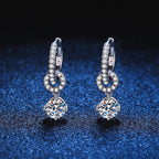 Genuine Moissanite Drop Earrings Pi-Mart