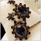 European And American Fashion Cool Vintage Sapphire Stud Earrings Lootquake LLC