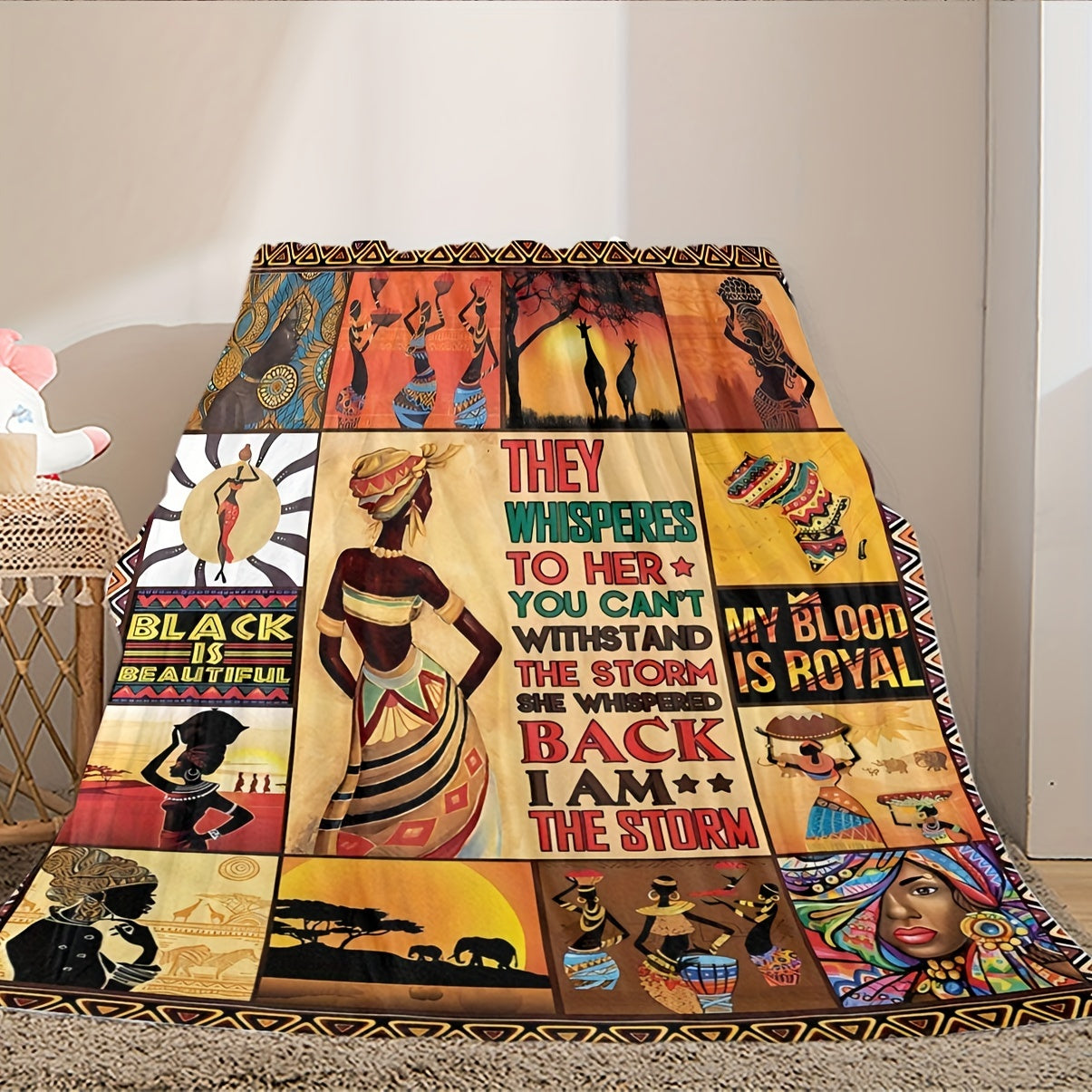 Soft & Cozy African American Heritage Flannel Throw Blanket - Perfect Birthday, Christmas, Or Holiday Gift For Family Lootquake LLC