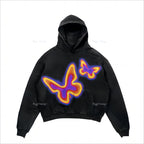Punk Design Printed Hoodie Harajuku Street Clothing Y2 Fashion Large Hoodie Hip Hop Gothic Long Sleeve Pi-Mart