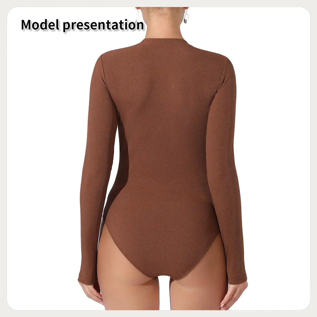Women's Fashion Simple Solid Color Bodysuit - SJB-DIAMOND ELITES