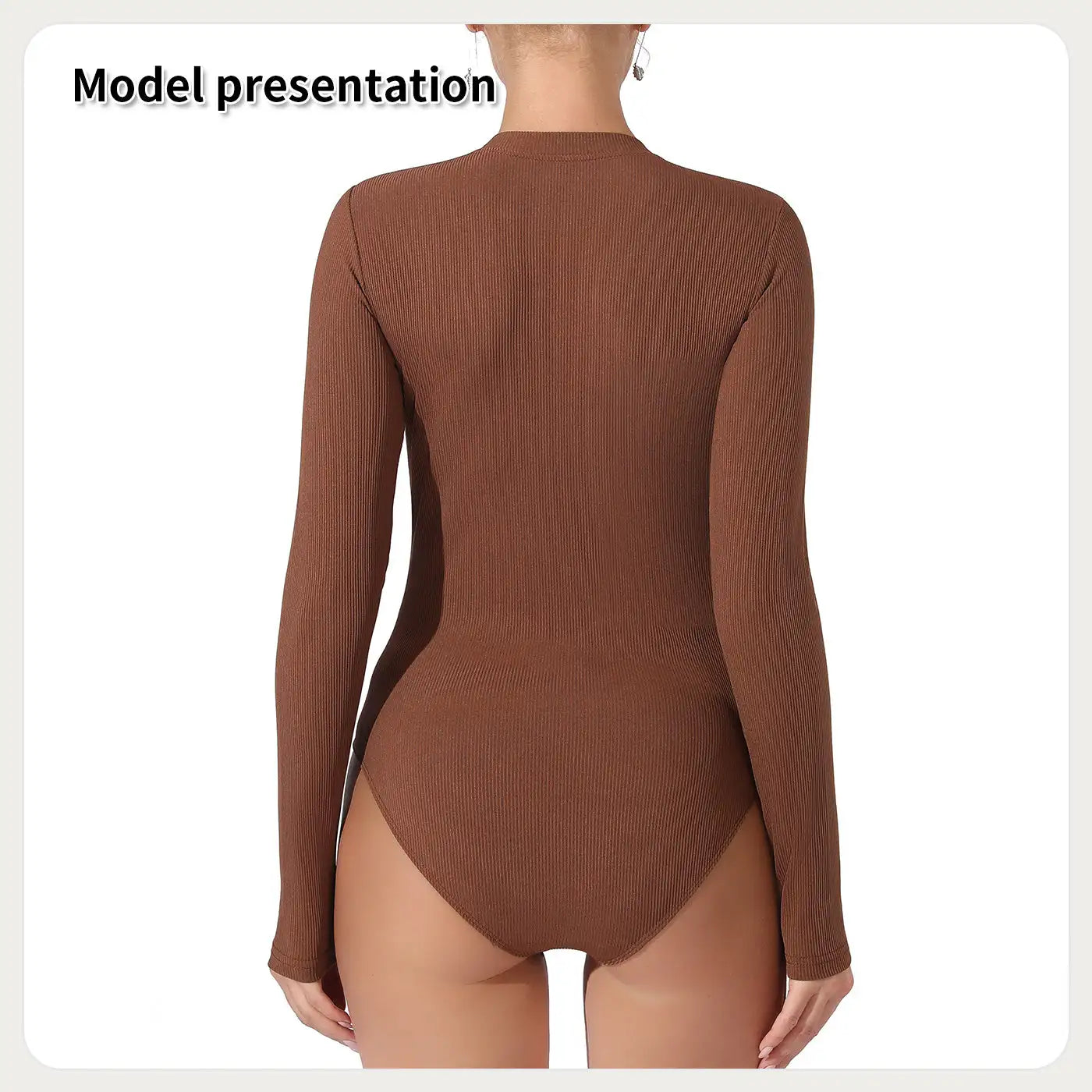 Women's Fashion Simple Solid Color Bodysuit - SJB-DIAMOND ELITES