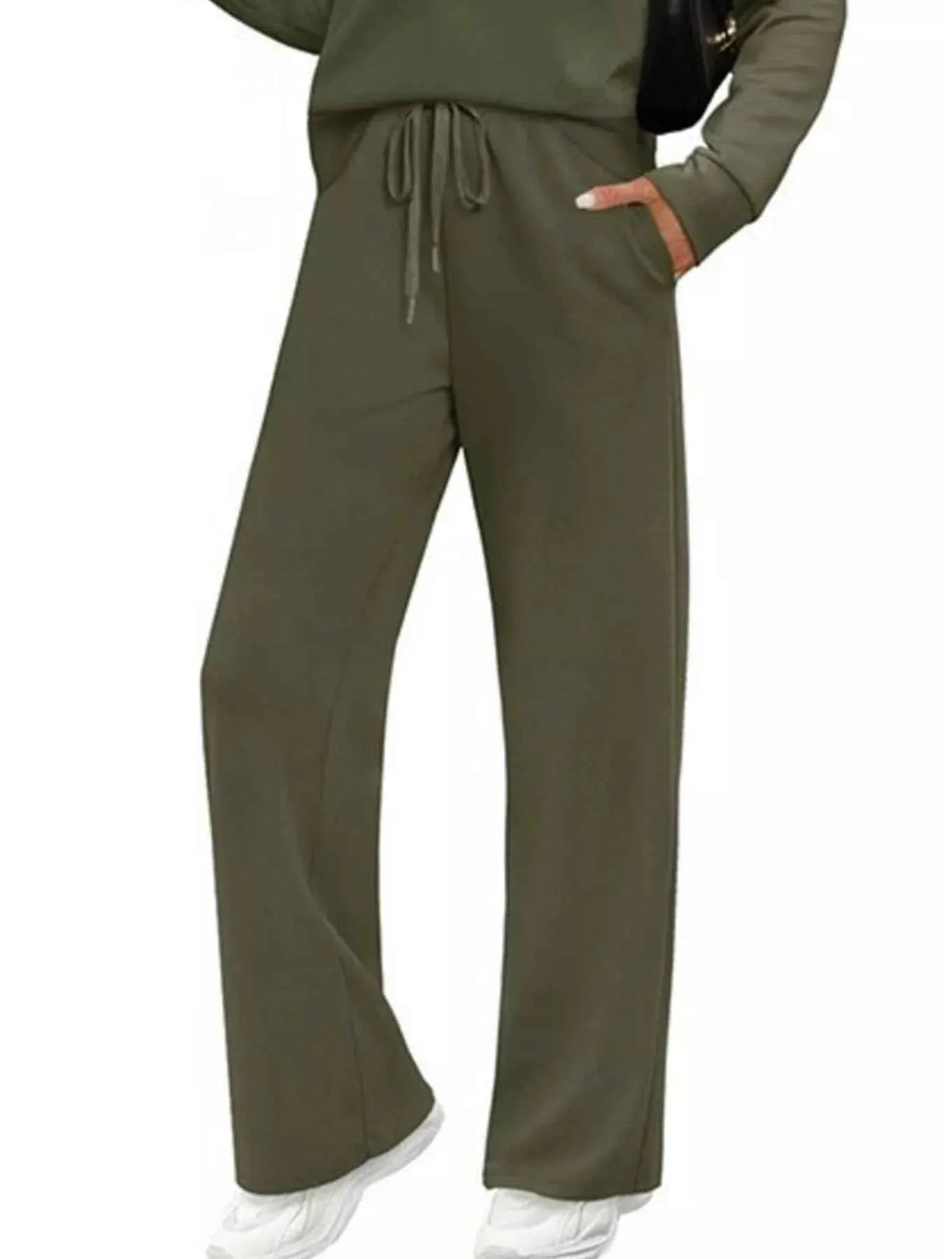 Plus Comfort Duo: Versatile Top & Pants Ensemble THRIXINE