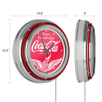 Wings Coca Cola Neon Clock - Two Neon Rings