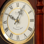 Bedford Clock Collection Classic 31" Chiming Wall Clock With Roman Numerals And A Swinging Pendulum in a Cherry Oak Finish