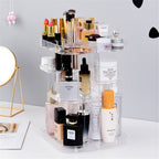 Rotating Acrylic Cosmetic Storage Box Transparent Pi-Mart