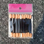 Double-ended sponge makeup brush
