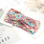 Sweat-absorbent And Anti-perspirant Bundled Headband With Wide-brimmed Print Headband Pi-Mart