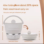 Portable Travel Folding Electric Cooker Multifunctional Electric Hot Pot Food Grade Silicone Dormitory Mini Electric Cooker